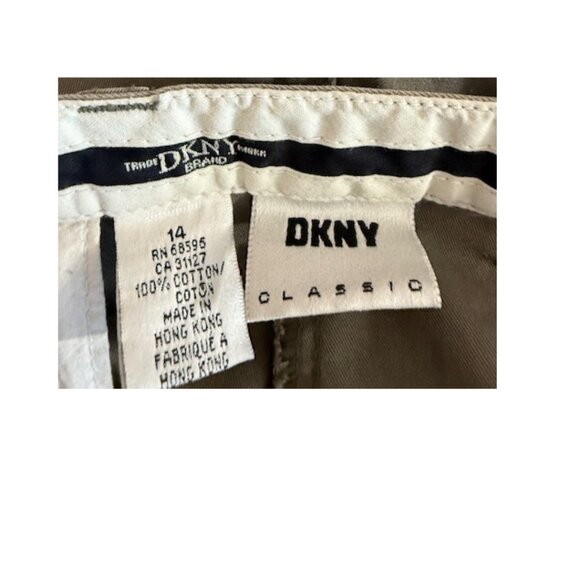 DKNY Women’s Army Green Trousers Size 14 NWT - Picture 4 of 8